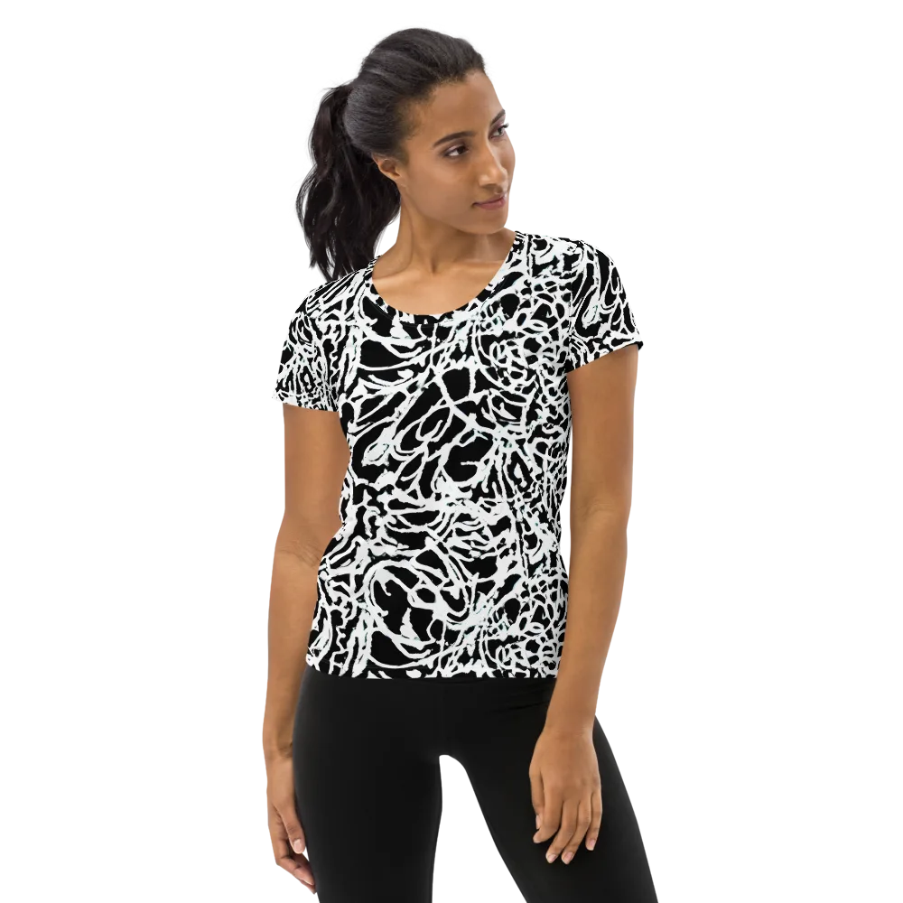 Obsidian Gesture on Women's Athletic T-Shirt — Front