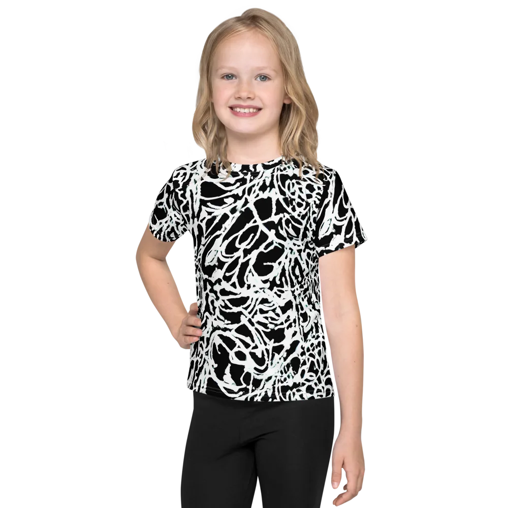 Obsidian Gesture on Kids Crew Neck T-Shirt — Front