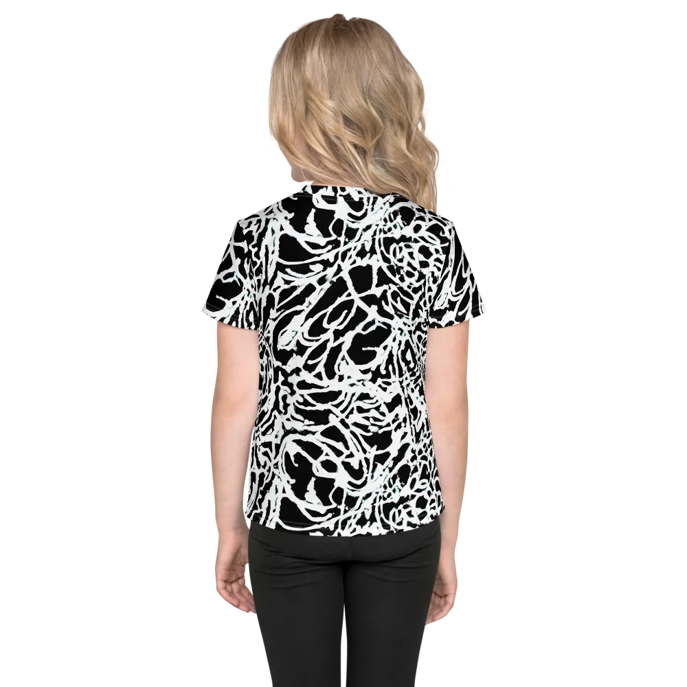 Obsidian Gesture on Kids Crew Neck T-Shirt — Back