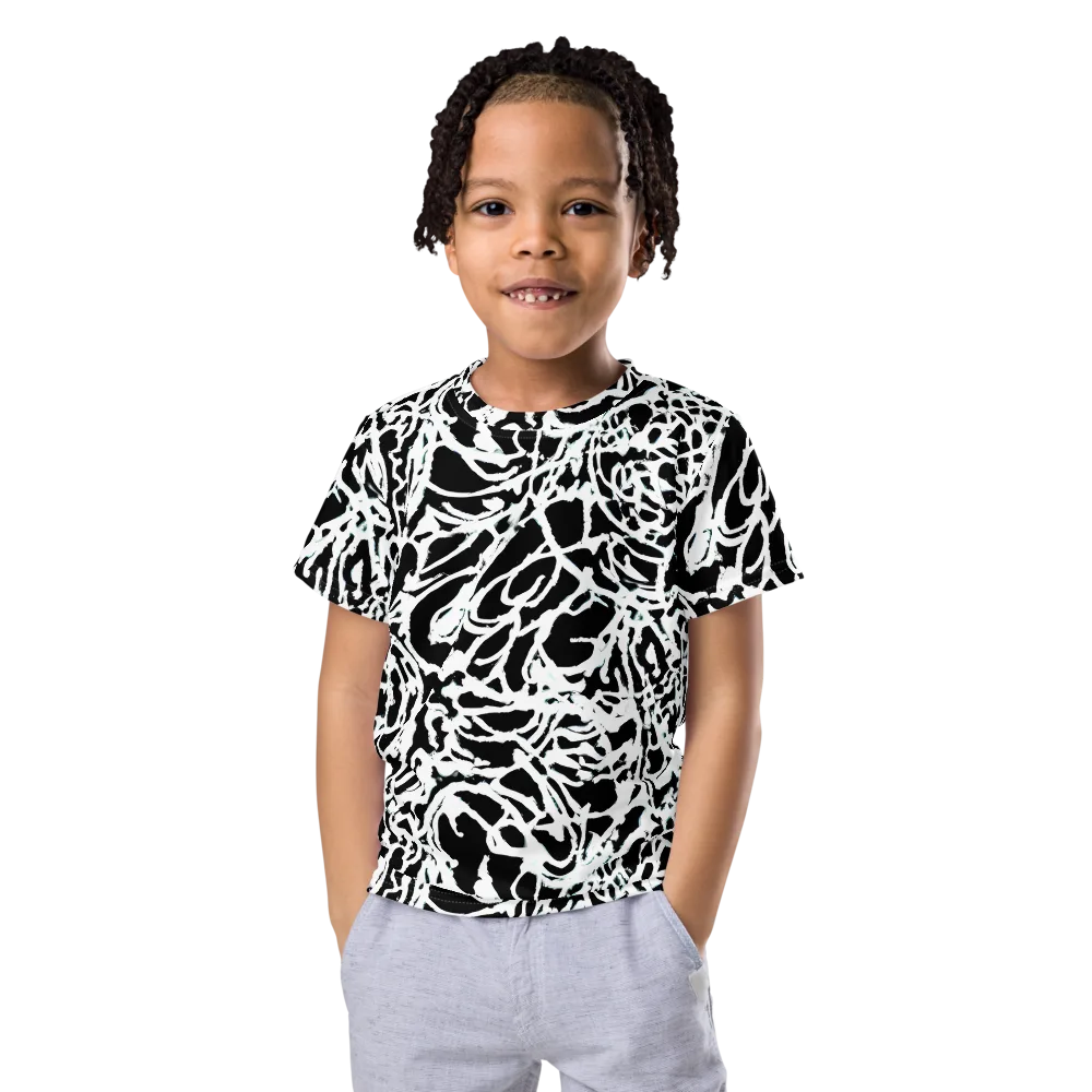 Obsidian Gesture on Kids Crew Neck T-Shirt — Front