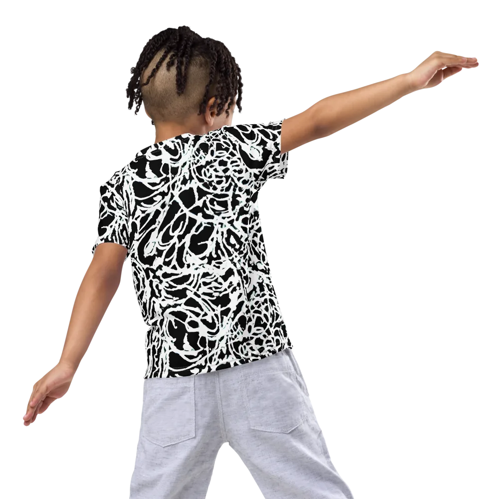 Obsidian Gesture on Kids Crew Neck T-Shirt — Back
