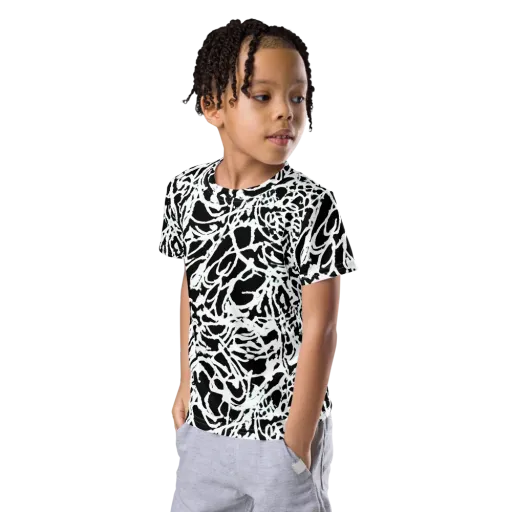 Obsidian Gesture on a Kids Crew Neck T-Shirt