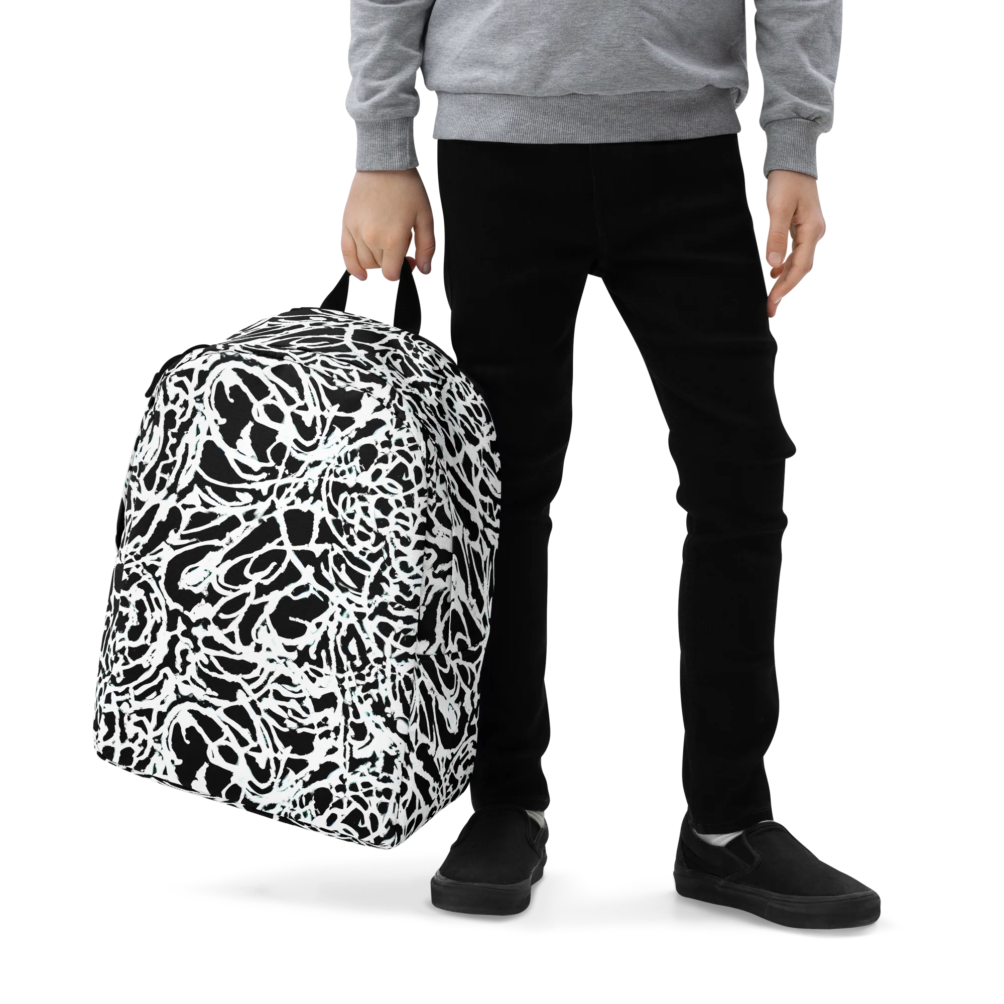 Obsidian Gesture on Minimalist Backpack — Zoomed-in