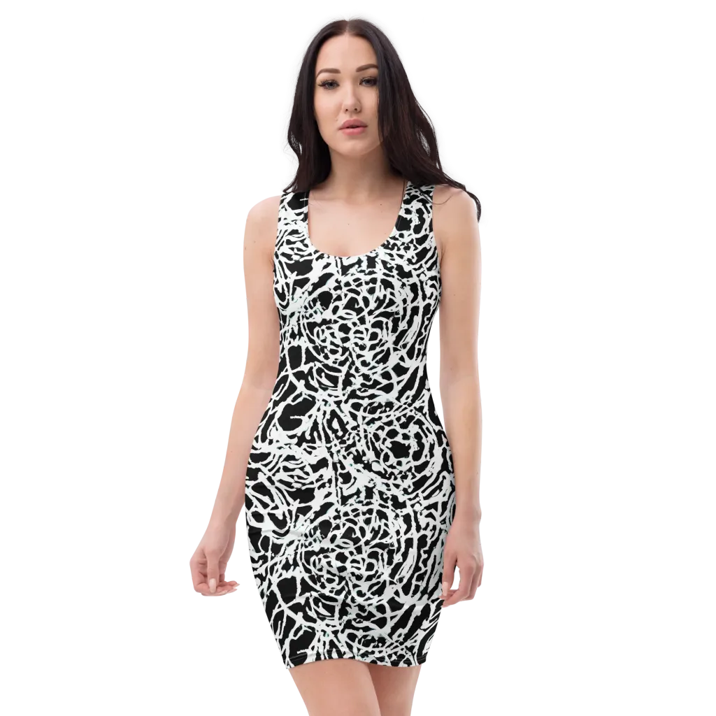 Obsidian Gesture on Bodycon Dress — Front