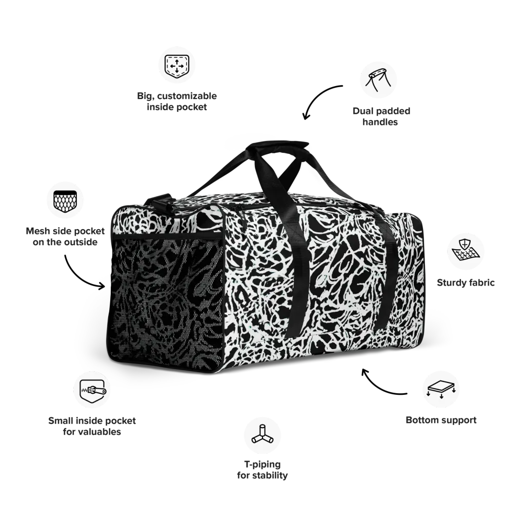 Obsidian Gesture on Duffle Bag — Right Front