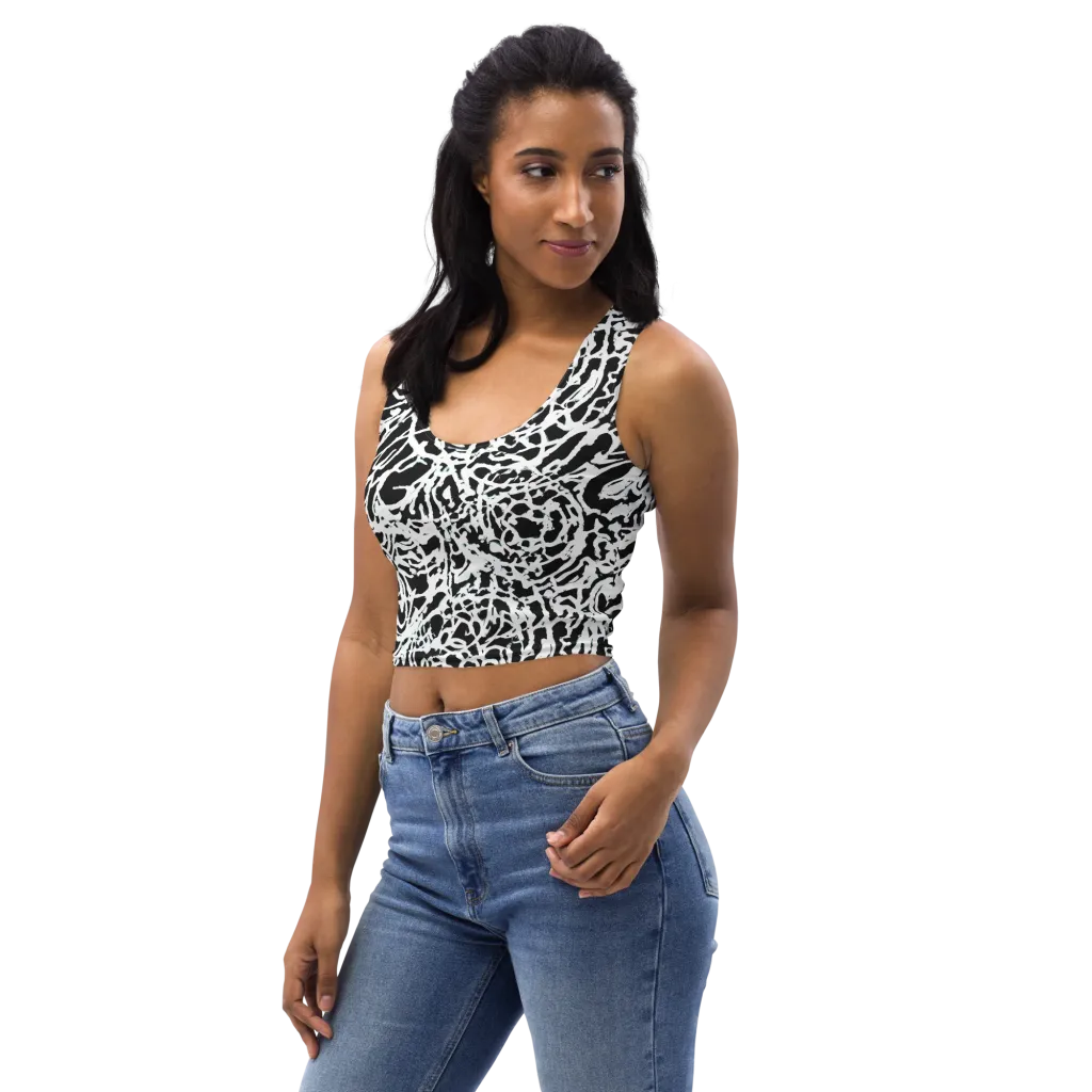 Obsidian Gesture on Crop Top — Left Front