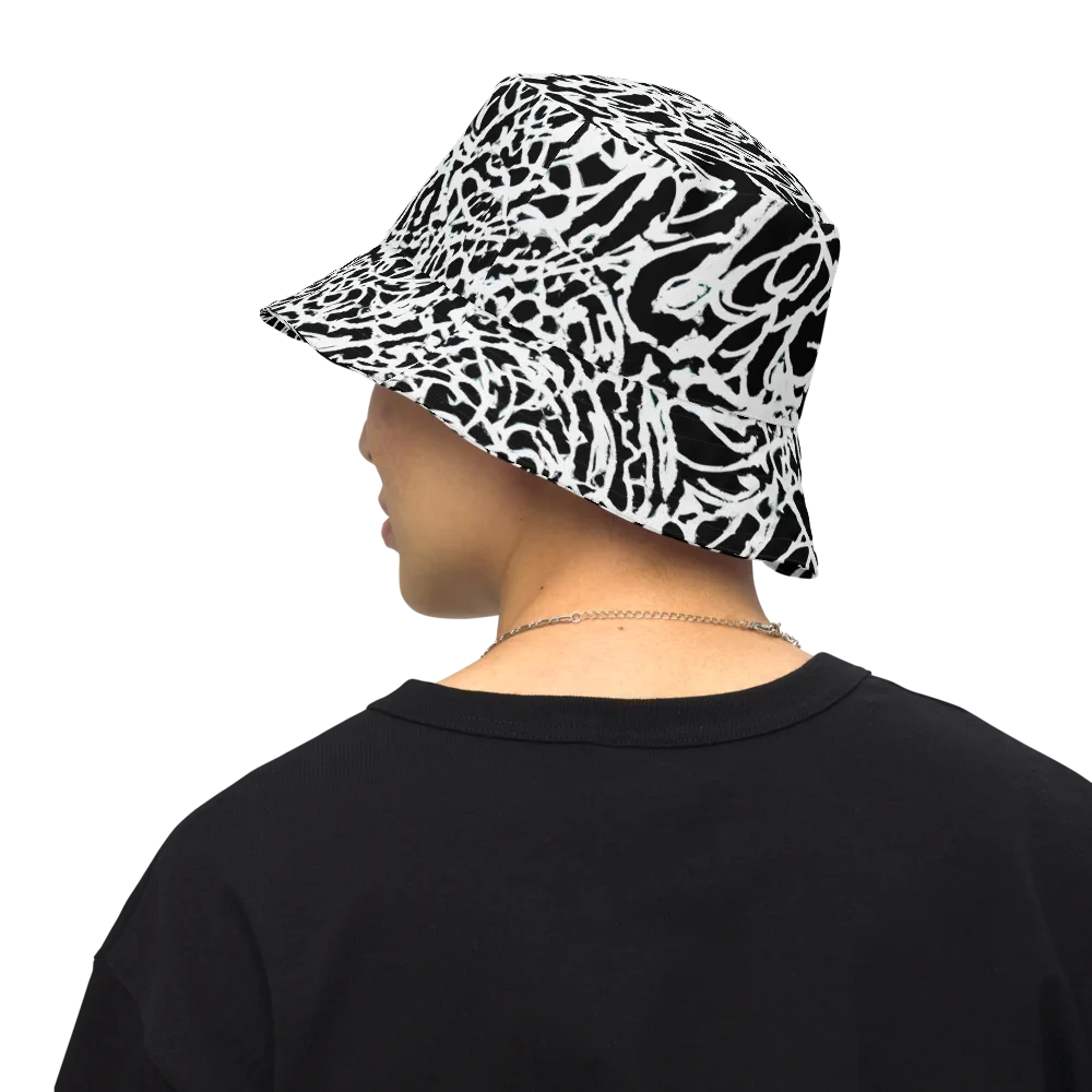 Obsidian Gesture on Reversible Bucket Hat — Back Inside