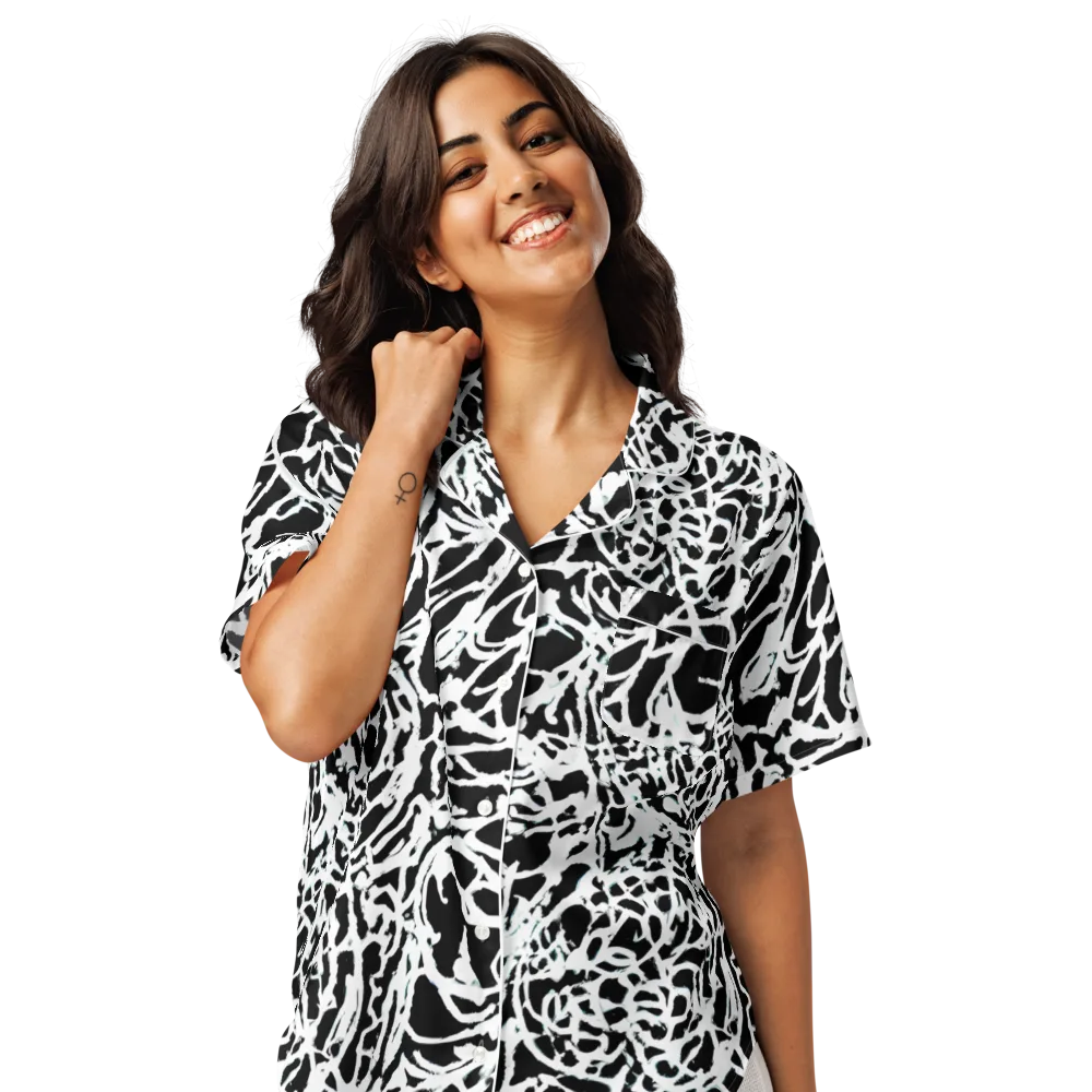 Obsidian Gesture on Women's Short Sleeve Pajama Top — Front