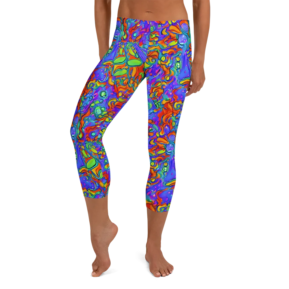 Wild Chromatic on Capri Leggings — Front