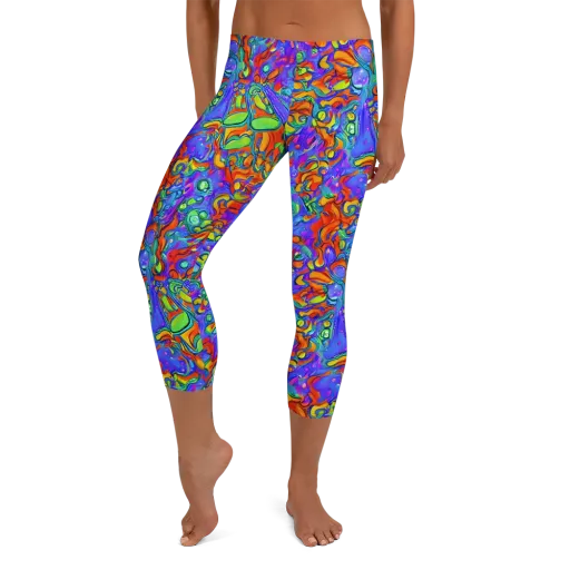 Wild Chromatic on a Capri Leggings