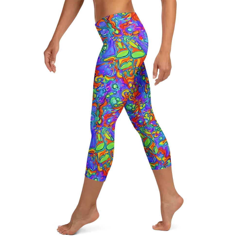 Wild Chromatic on Capri Leggings — Left