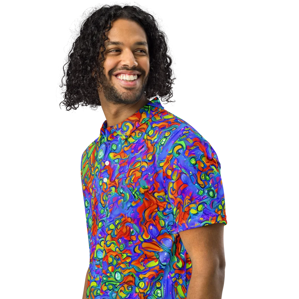 Wild Chromatic on Men's Slim Fit Polo Shirt — Left Front