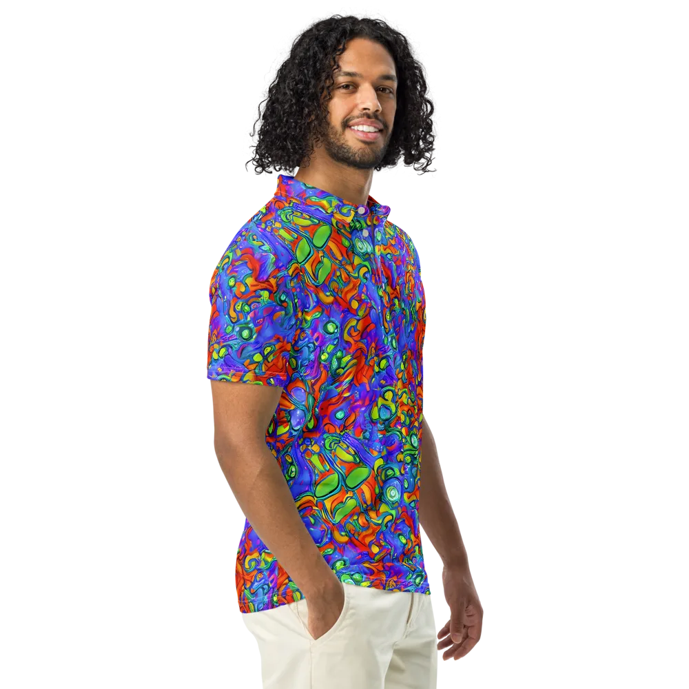 Wild Chromatic on Men's Slim Fit Polo Shirt — Right Front