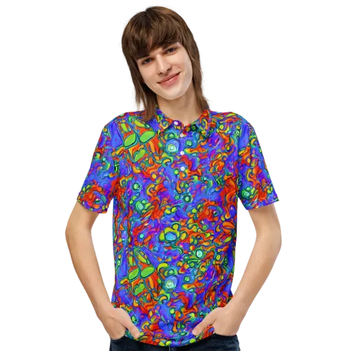 Wild Chromatic on a Men's Slim Fit Polo Shirt