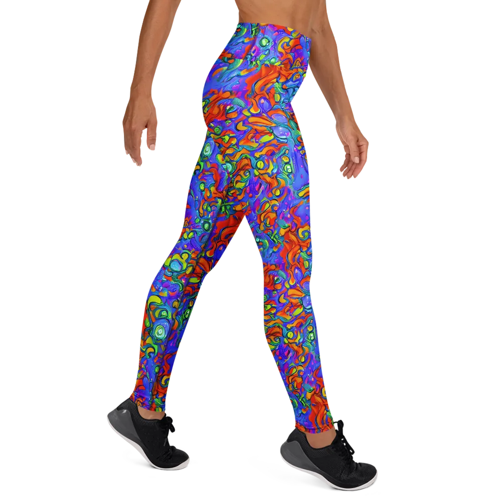 Wild Chromatic on Yoga Leggings — Right