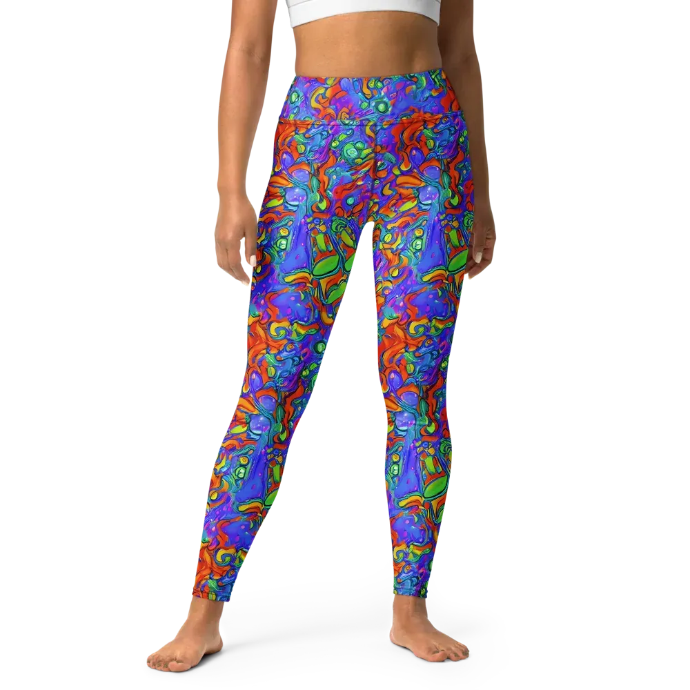 Wild Chromatic on Yoga Leggings — Front