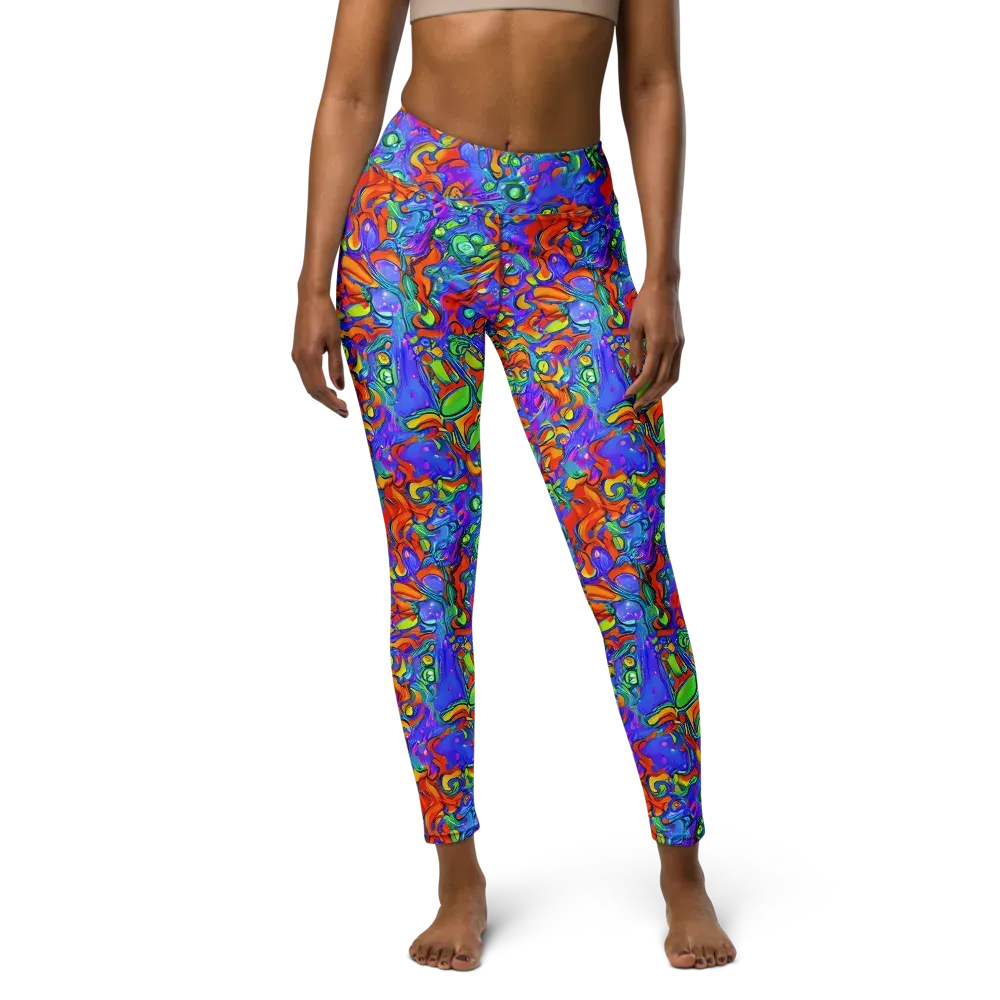 Wild Chromatic on Yoga Leggings — Front