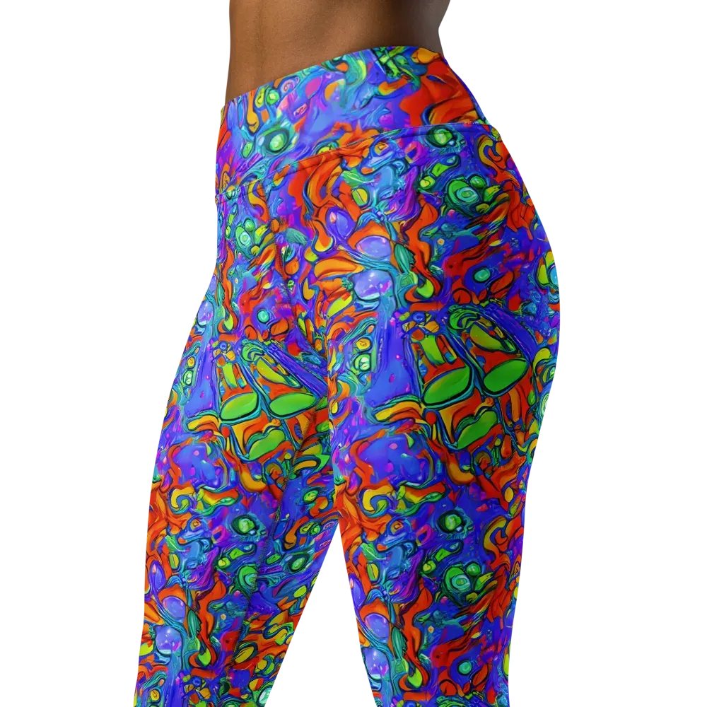 Wild Chromatic on Yoga Leggings — Left Front
