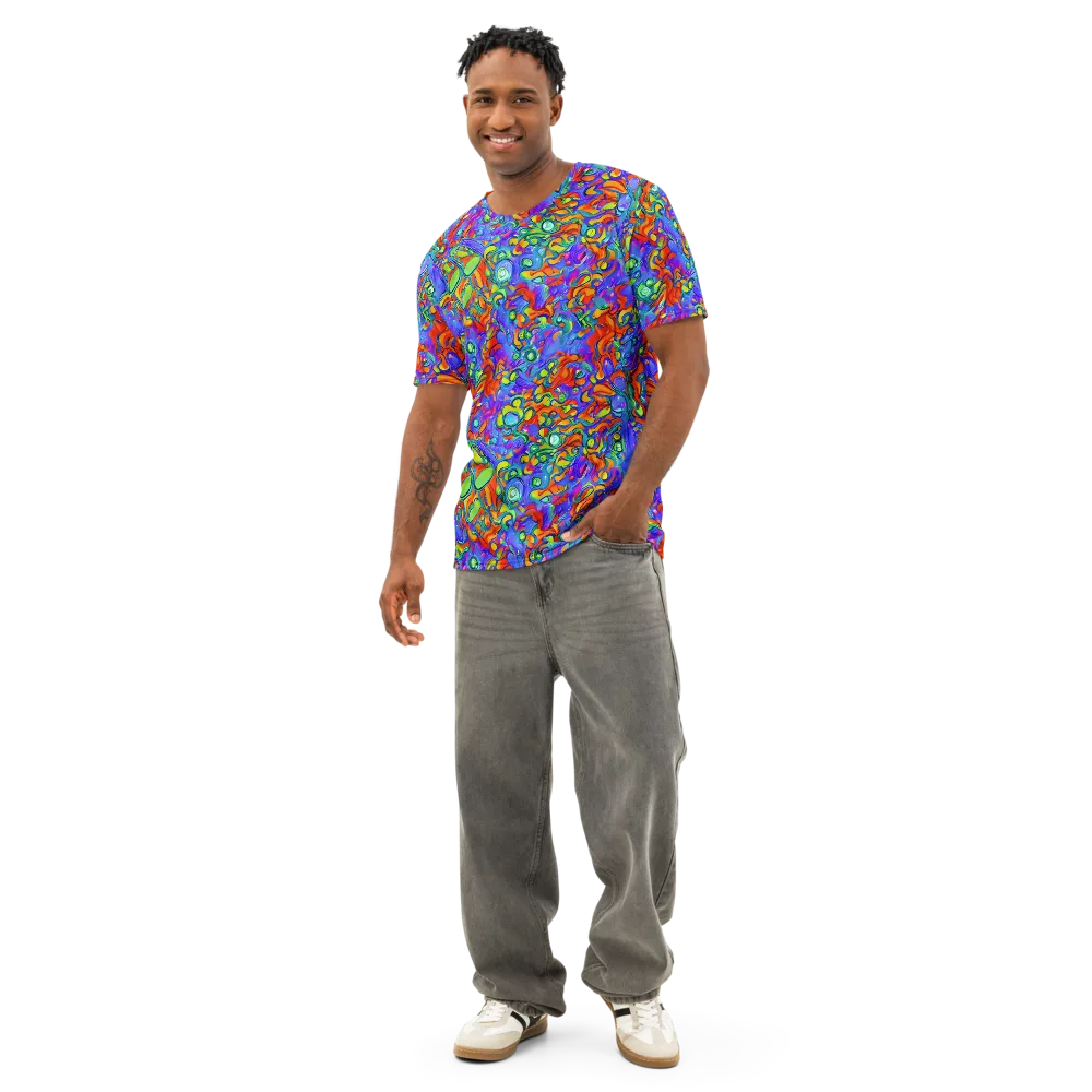 Wild Chromatic on Men's Cotton Crew Neck T-Shirt — Front