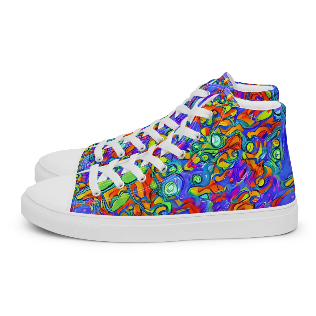 Wild Chromatic on Men's High Top Canvas Shoes — Left