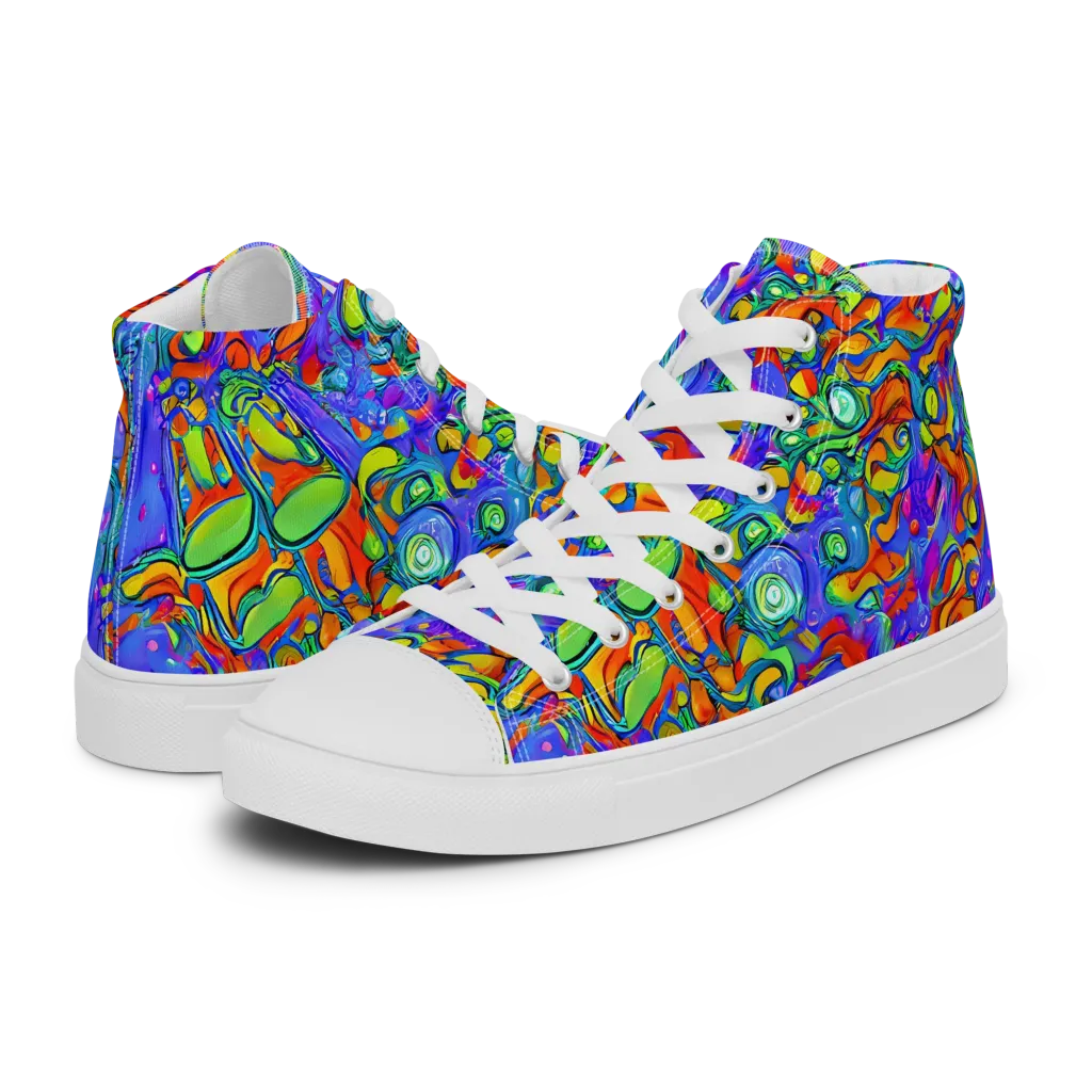 Wild Chromatic on Men's High Top Canvas Shoes — Left