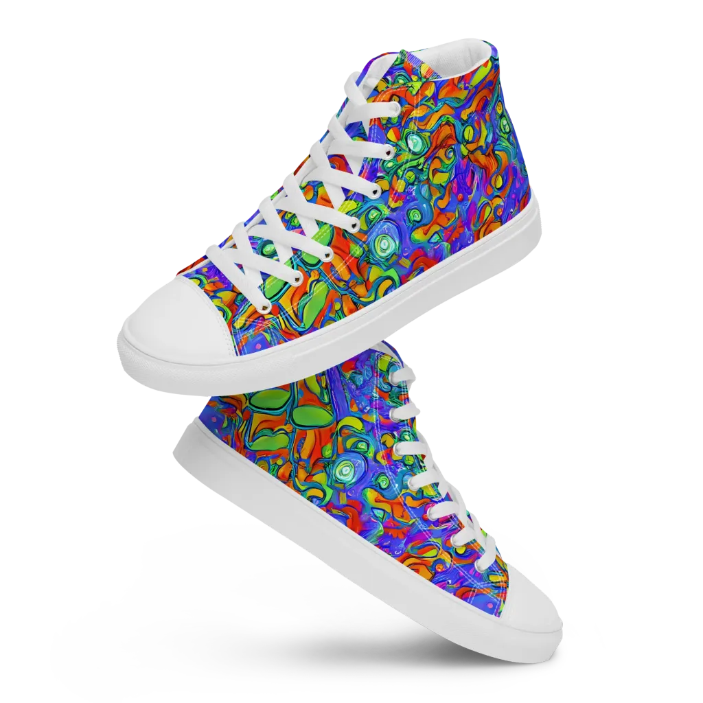 Wild Chromatic on Men's High Top Canvas Shoes — Front