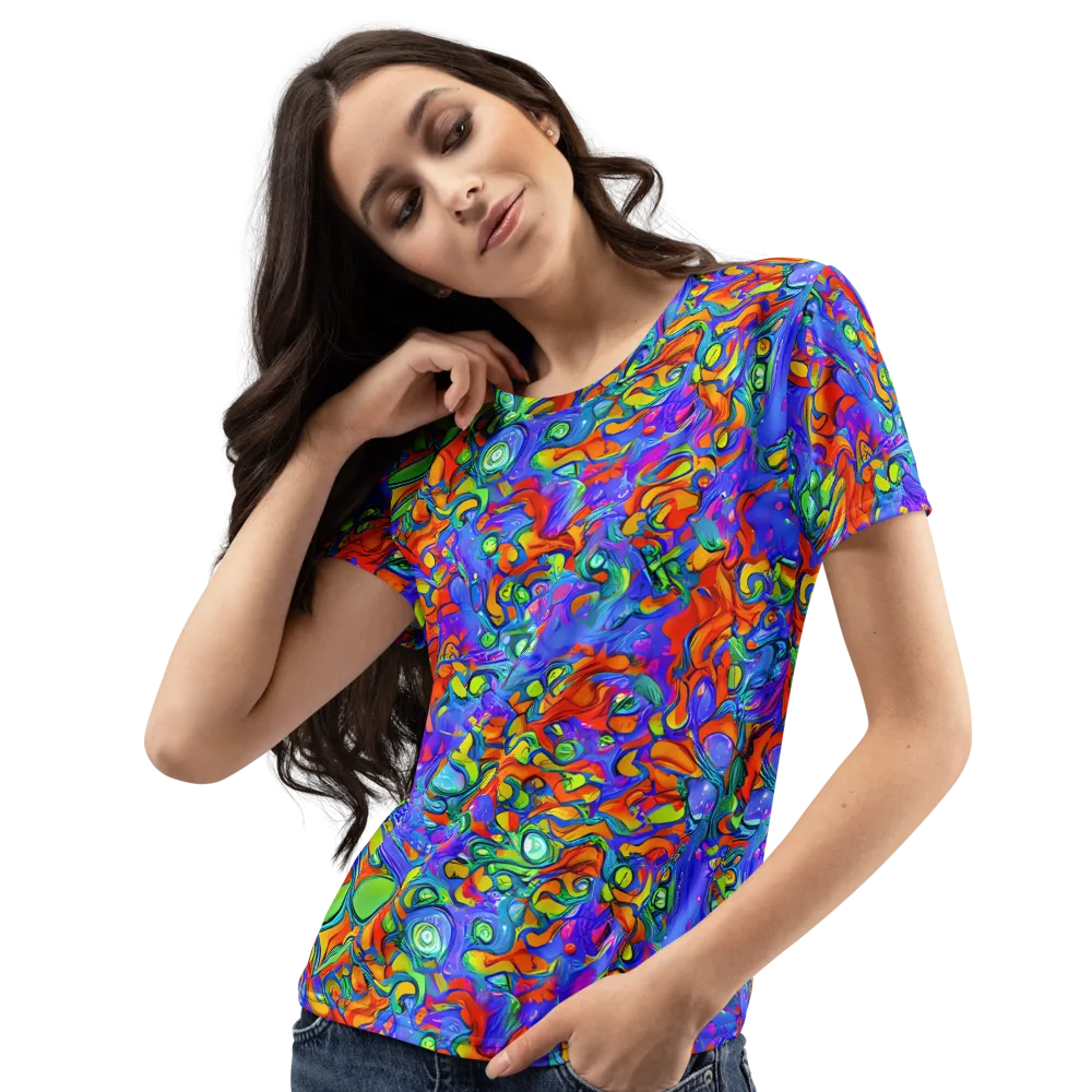 Wild Chromatic on Women's Crew Neck T-Shirt — Left Front