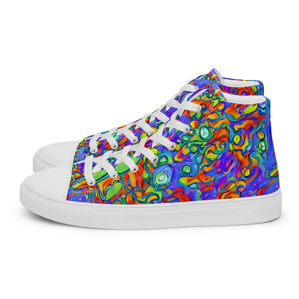 Wild Chromatic on Women's High Top Canvas Shoes — Left