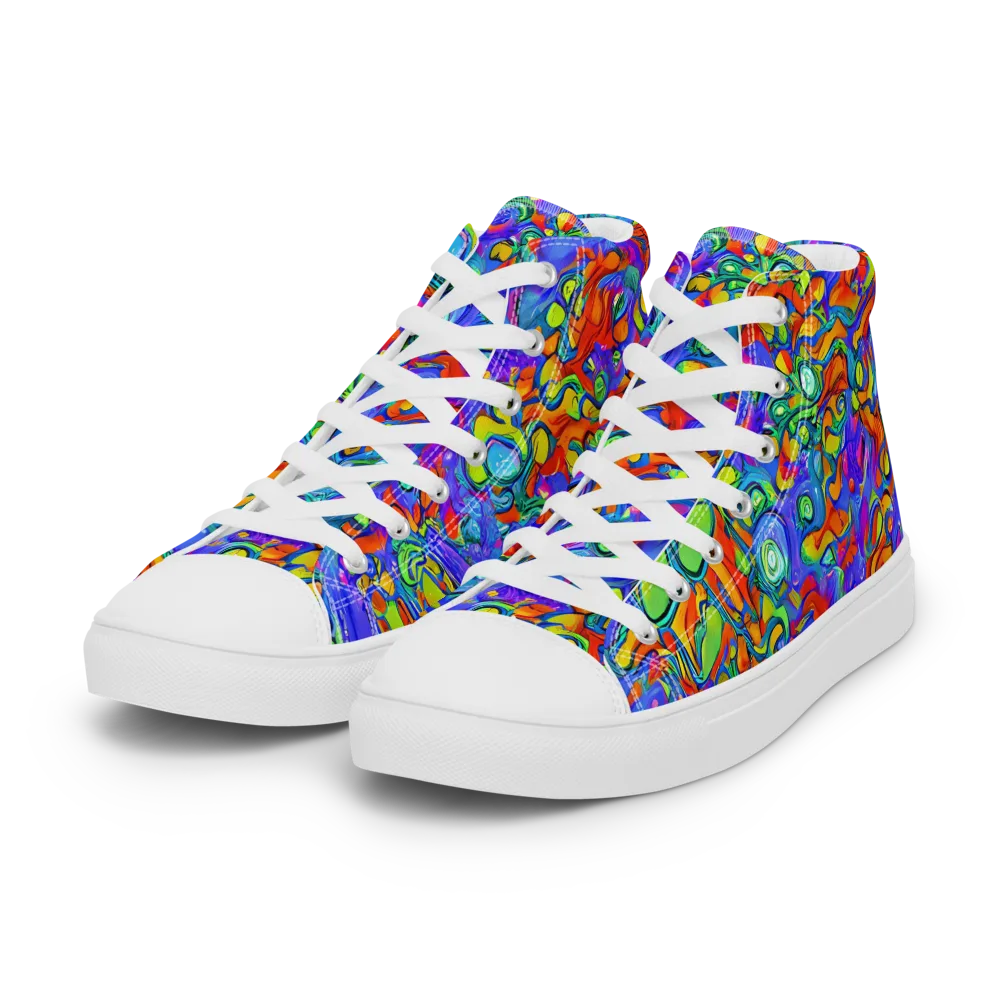 Wild Chromatic on Women's High Top Canvas Shoes — Left Front