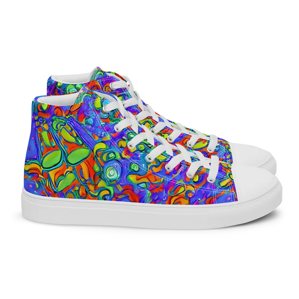 Wild Chromatic on Women's High Top Canvas Shoes — Right