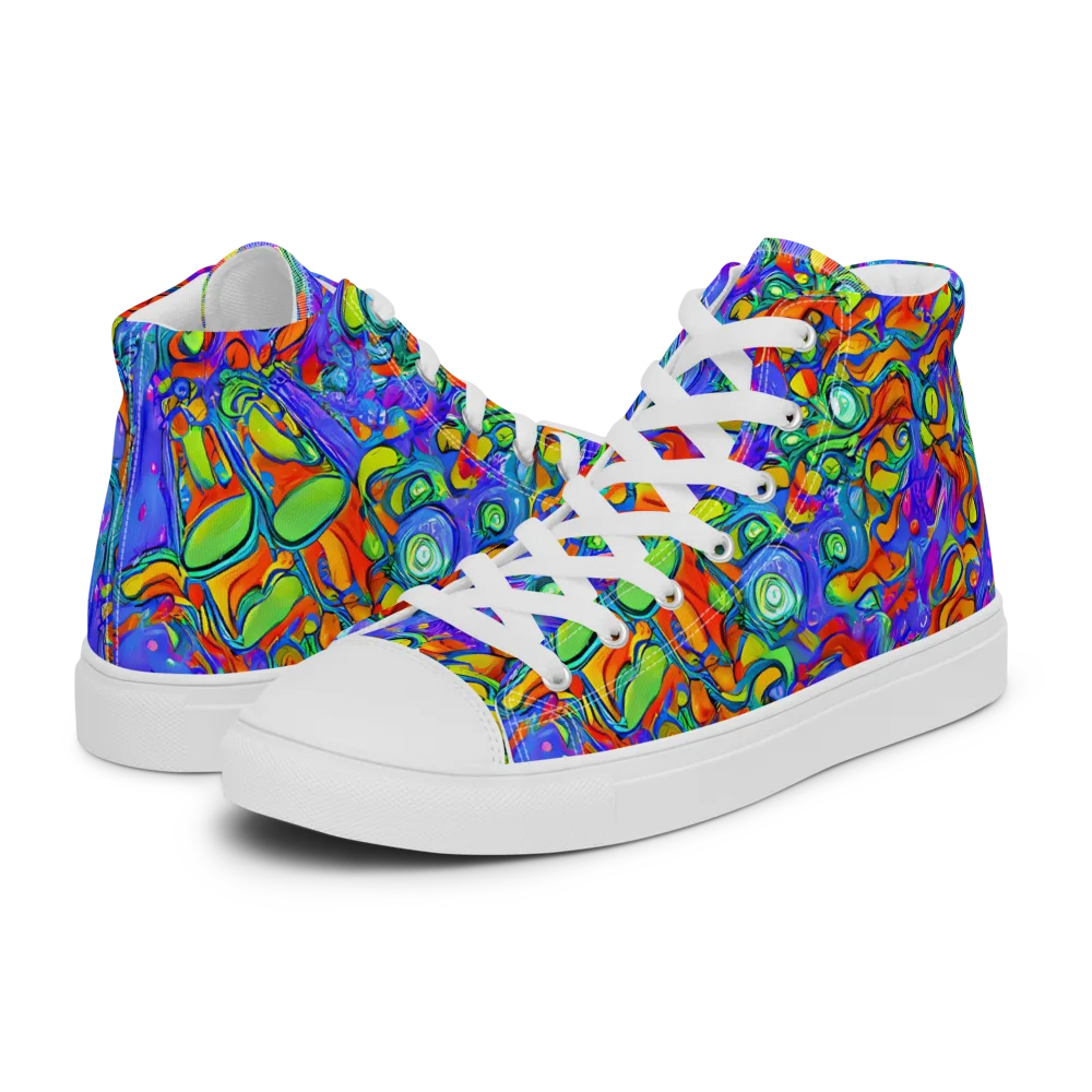 Wild Chromatic on Women's High Top Canvas Shoes — Left