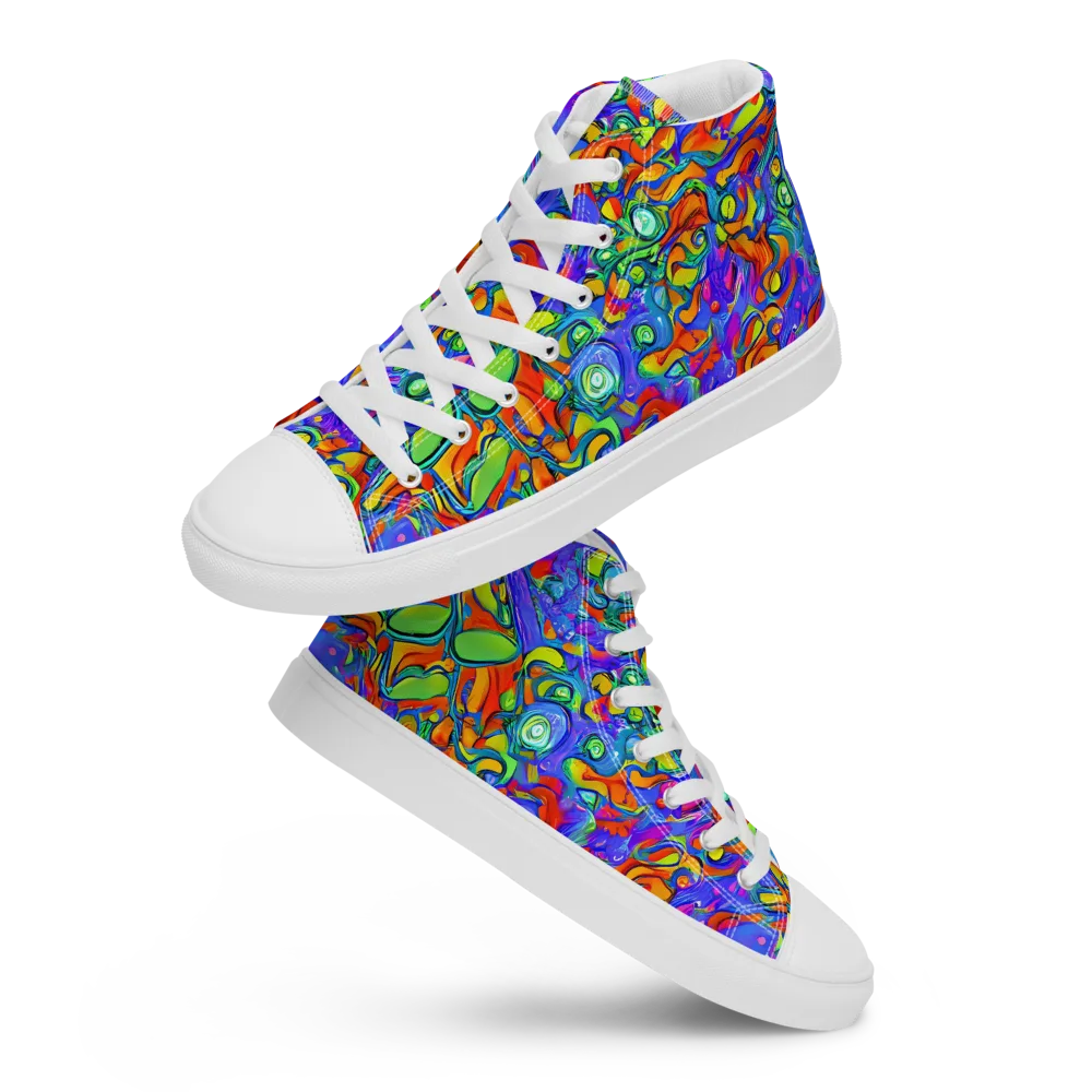 Wild Chromatic on Women's High Top Canvas Shoes — Front