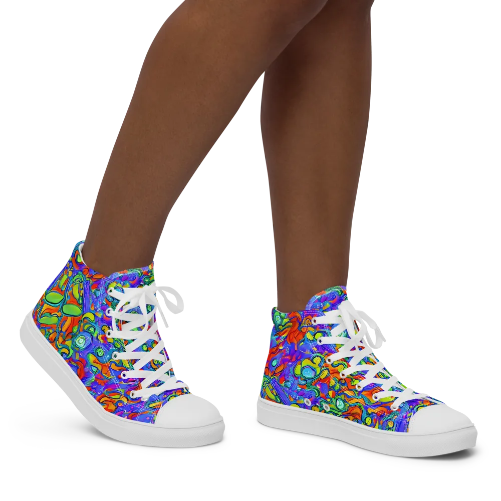 Wild Chromatic on Women's High Top Canvas Shoes — Right