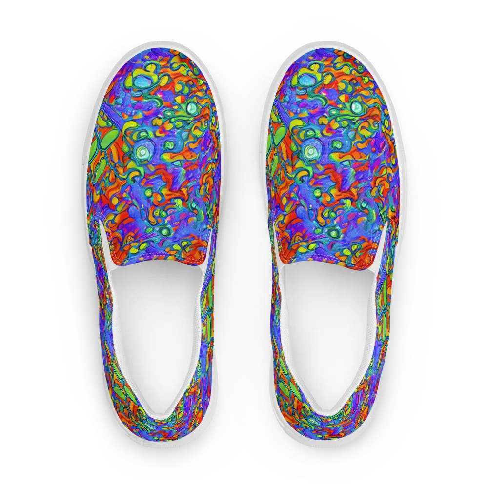 Wild Chromatic on Men's Slip-On Canvas Shoes — Front