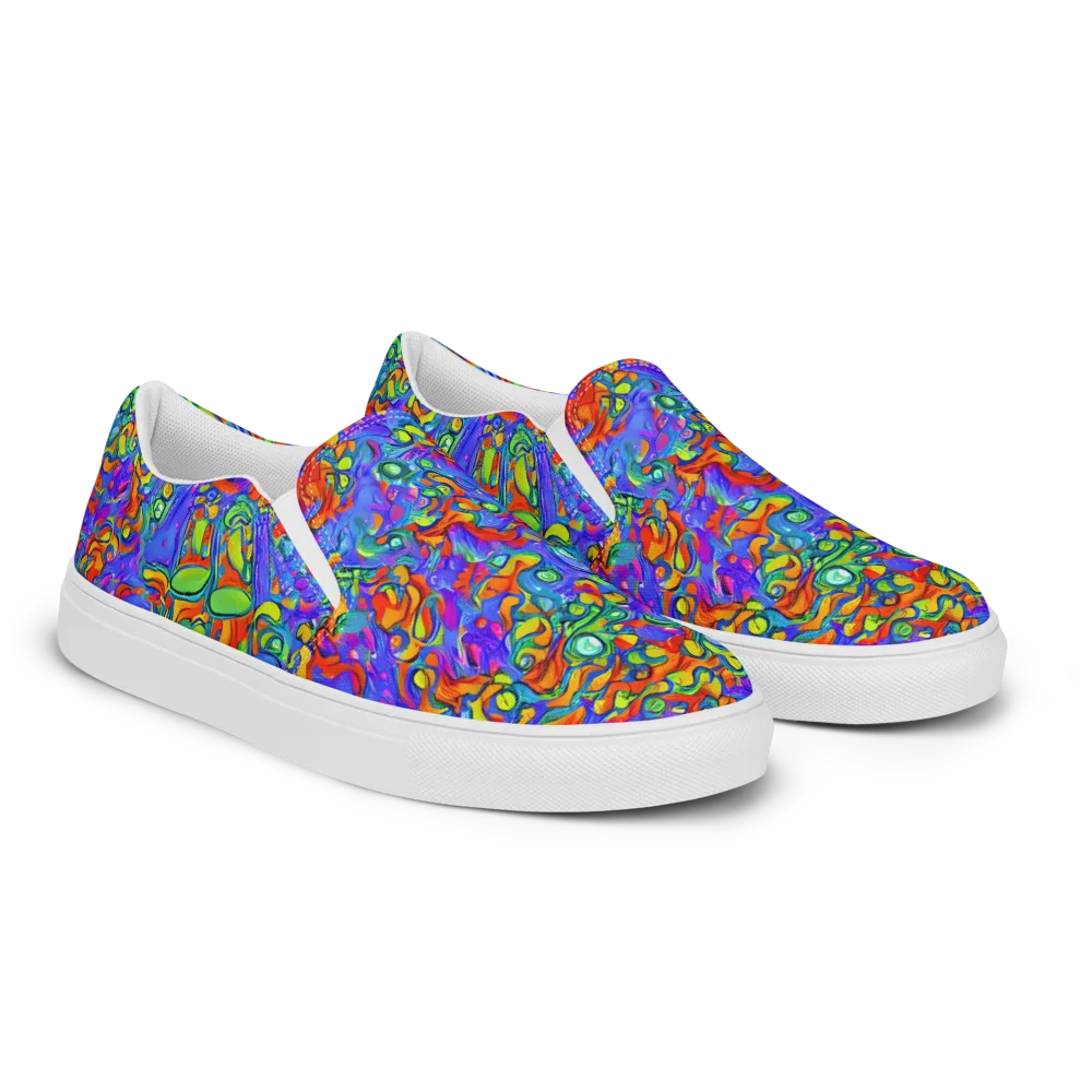 Wild Chromatic on Men's Slip-On Canvas Shoes — Right Front