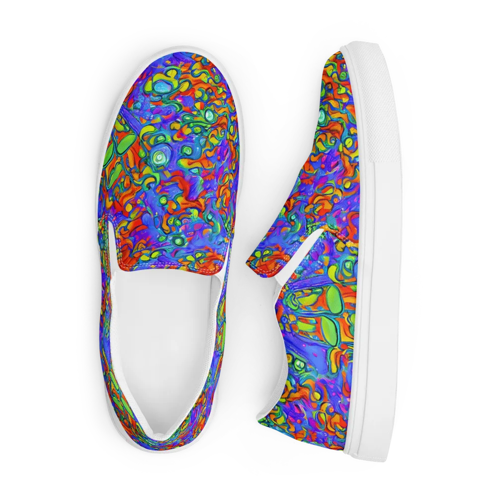 Wild Chromatic on Men's Slip-On Canvas Shoes — Front