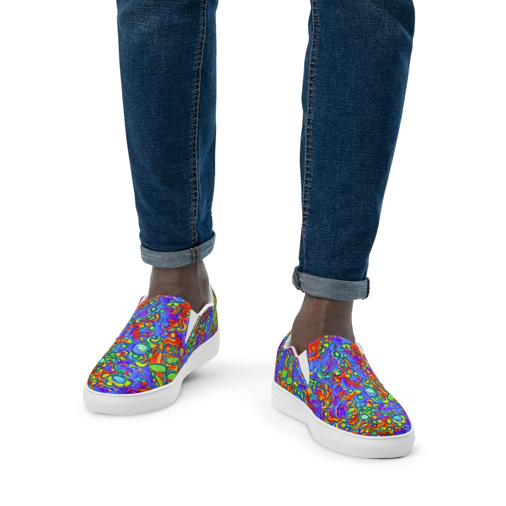 Wild Chromatic on Men's Slip-On Canvas Shoes — Front