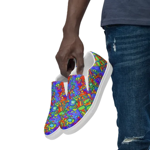 Wild Chromatic on a Men's Slip-On Canvas Shoes