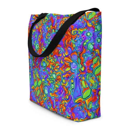 Wild Chromatic on a Large Tote Bag W/ Pocket