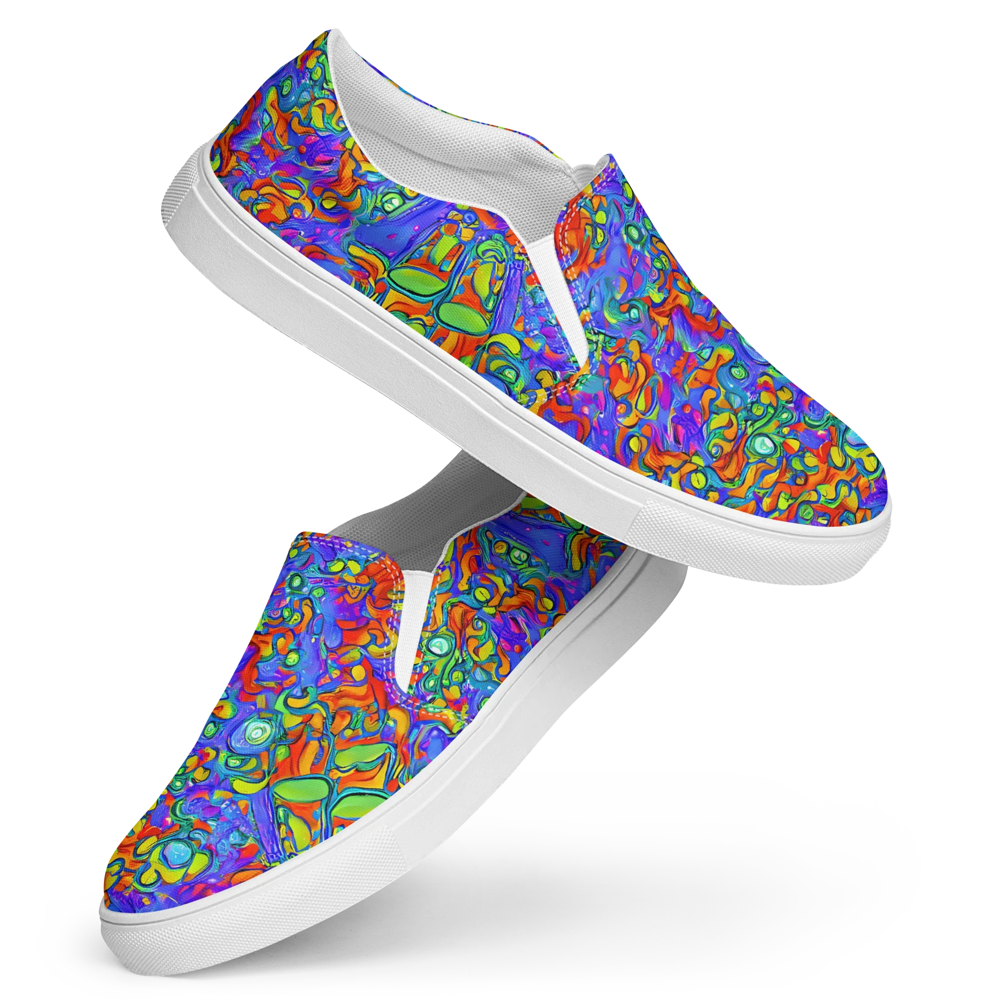 Wild Chromatic on Women's Slip-On Canvas Shoes — Front