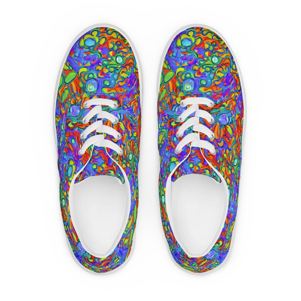 Wild Chromatic on Men's Lace-Up Canvas Shoes — Front