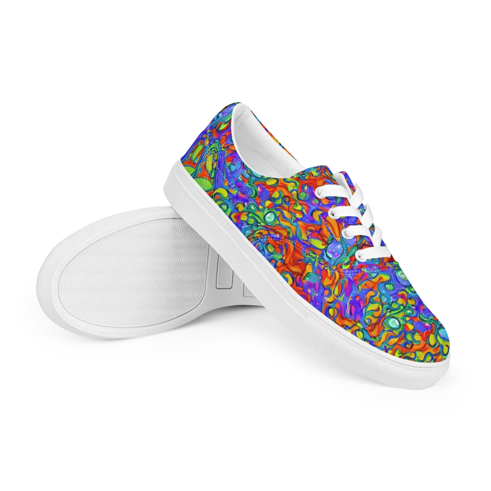 Wild Chromatic on Men's Lace-Up Canvas Shoes — Right Front