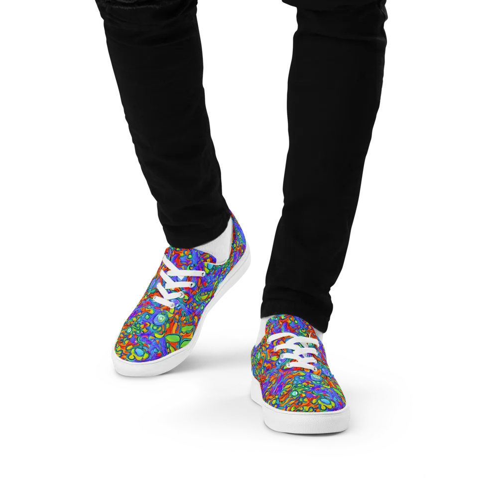 Wild Chromatic on Men's Lace-Up Canvas Shoes — Front
