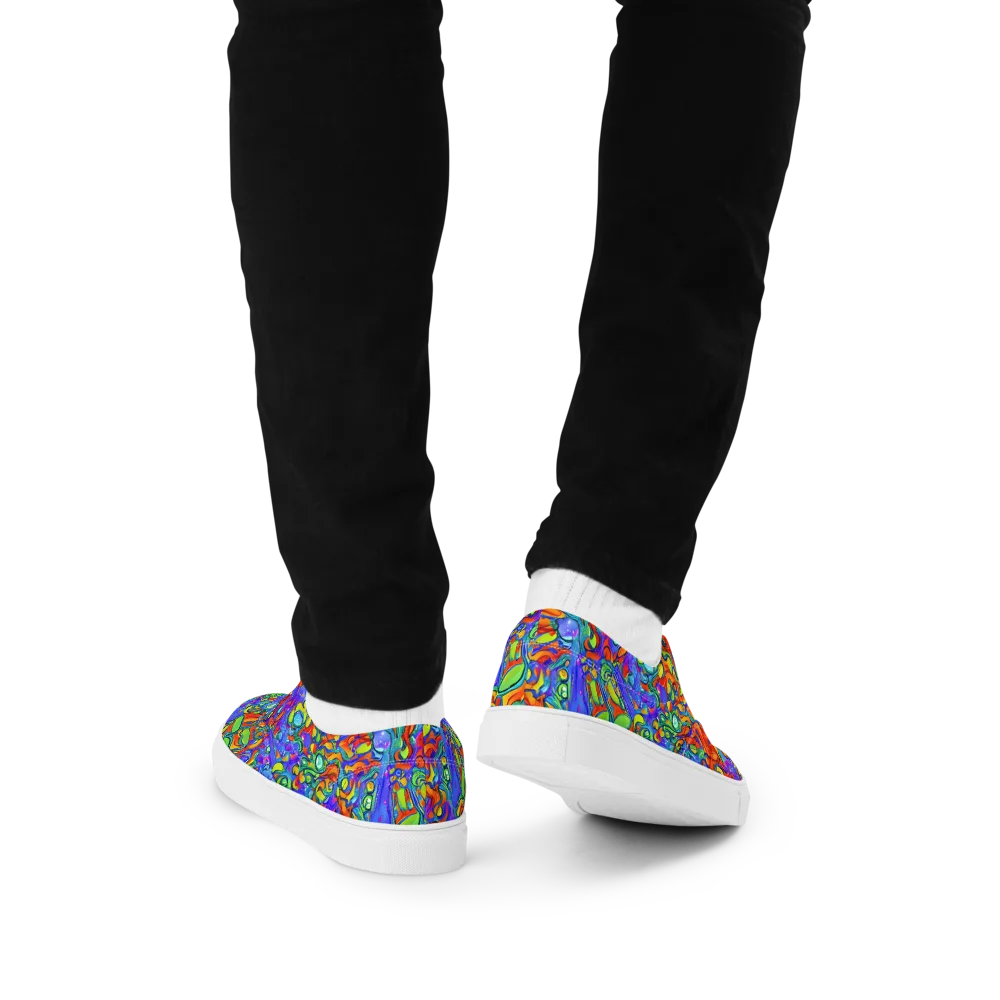 Wild Chromatic on Men's Lace-Up Canvas Shoes — Back