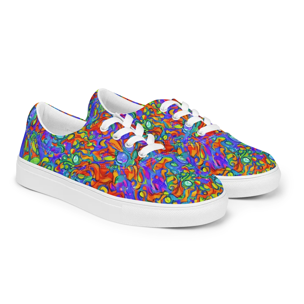 Wild Chromatic on Men's Lace-Up Canvas Shoes — Right Front