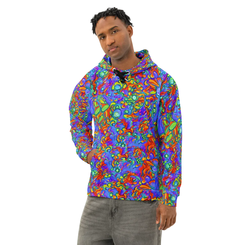 Wild Chromatic on Cotton Hoodie — Left Front