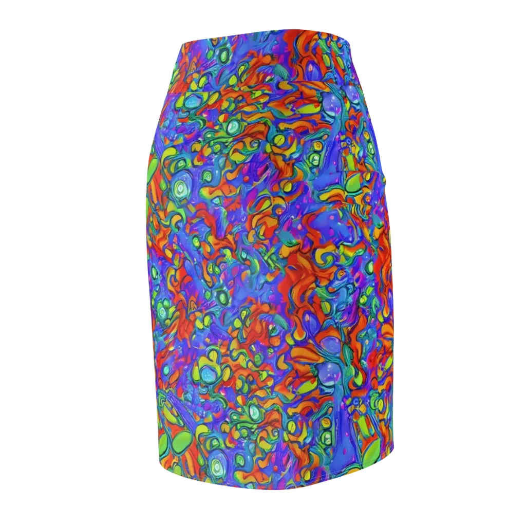Wild Chromatic on Pencil Skirt — Back Side