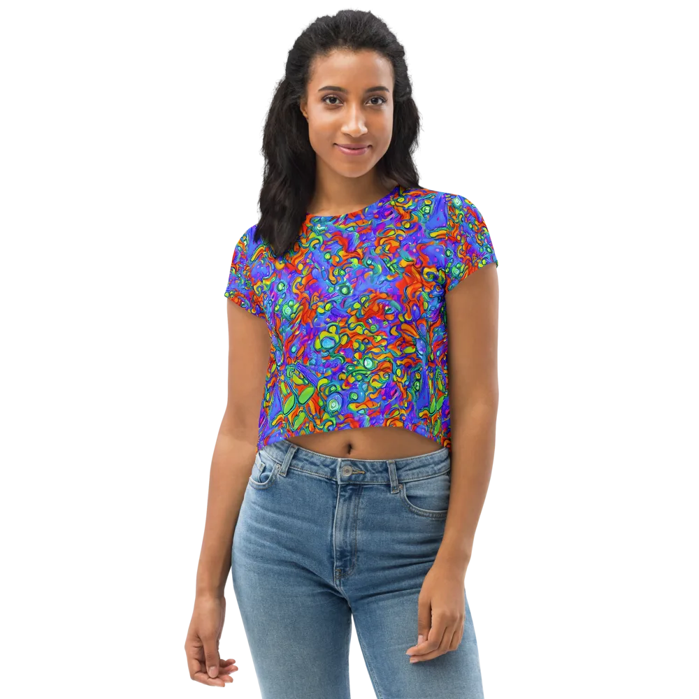 Wild Chromatic on Crop Tee — Front
