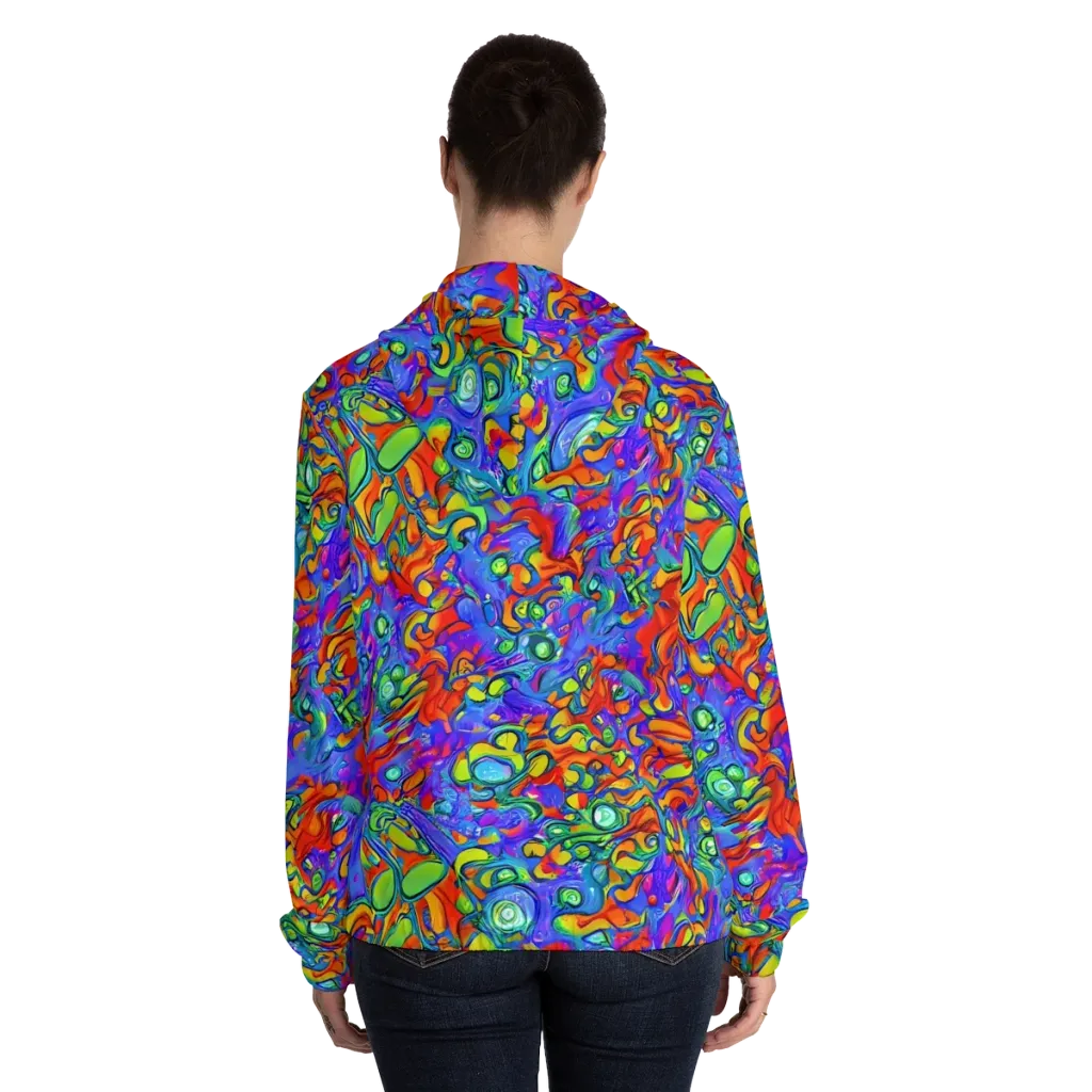 Wild Chromatic on Women's Full-Zip Hoodie — Back On Person