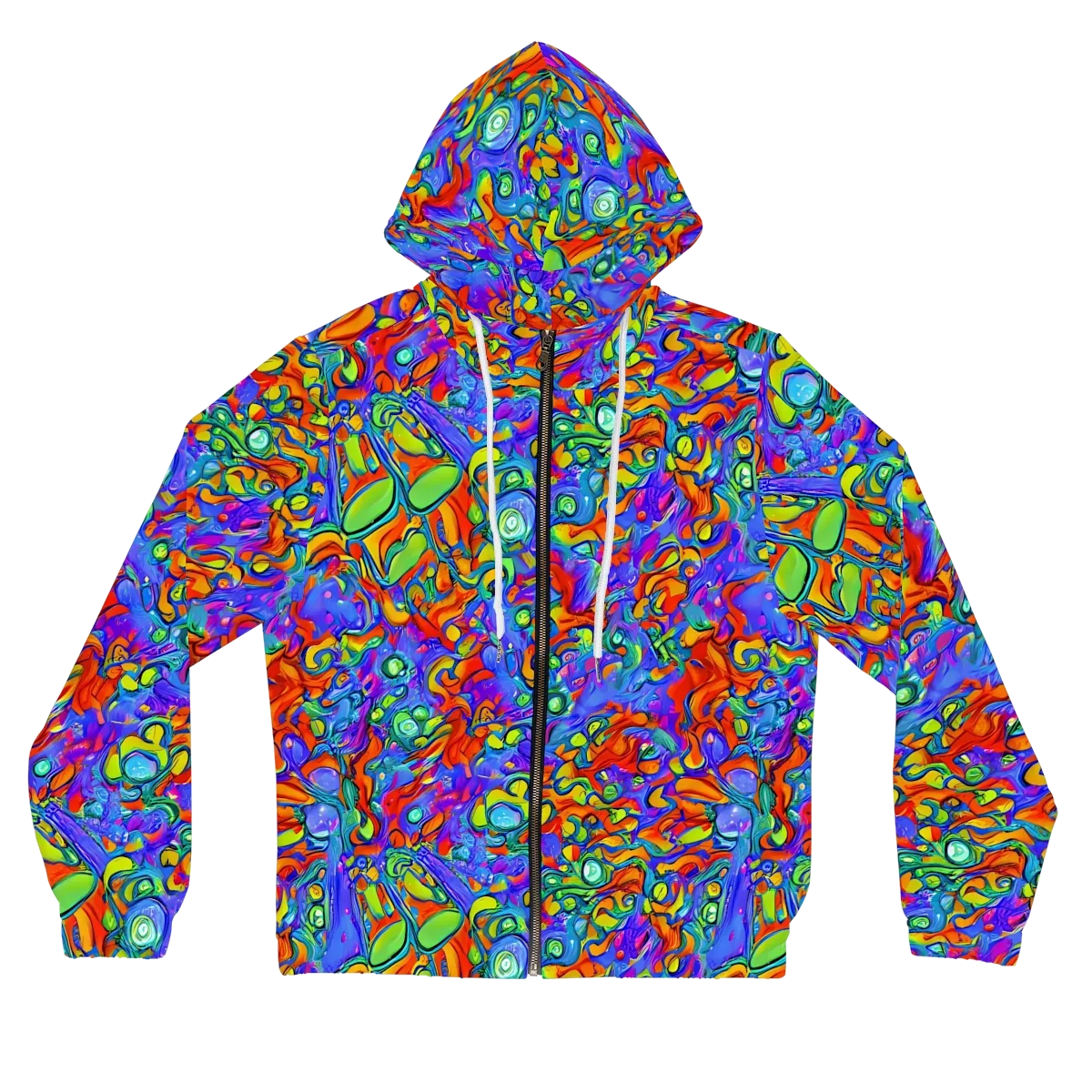 Wild Chromatic on Women's Full-Zip Hoodie — Front